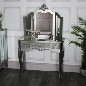 Melody Maison Mirrored Dressing Table and Vanity Mirror - Tiffany Range