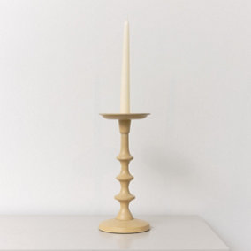 Melody Maison Mustard Yellow Candle Holder - 26.5cm