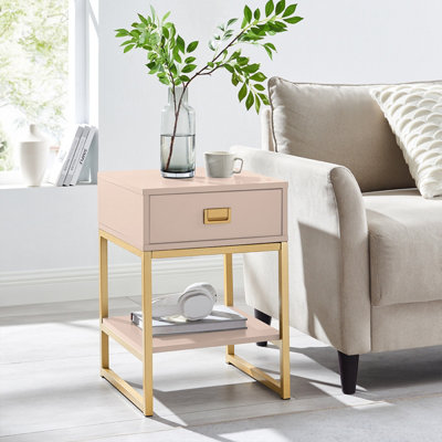 Melody Maison One Drawer Bedside Table - Elle Pink Range