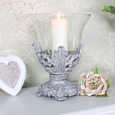 Melody Maison Ornate Candle Holder with Glass