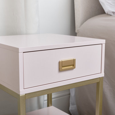 Melody Maison Pair of One Drawer Bedside Tables - Elle Pink Range