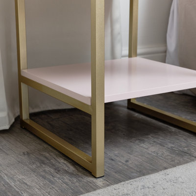 Melody Maison Pair of One Drawer Bedside Tables - Elle Pink Range