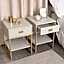 Melody Maison Pair of One Drawer Bedside Tables - Elle Stone Range