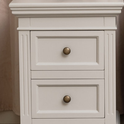 Melody Maison Pair of Taupe-Grey Two Drawer Bedside Tables - Daventry Taupe-Grey Range