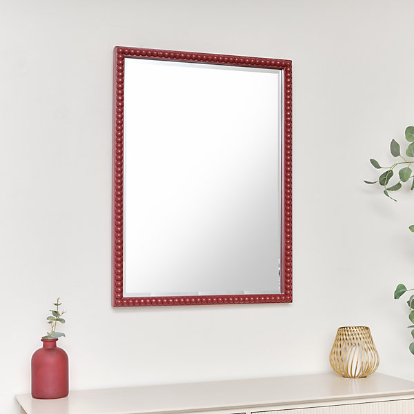Melody Maison Rectangle Brick Red Bobbin Bobble Wall Mirror Melody Maison Rectangle Brick Red Bobbin Bobble Wall Mirror