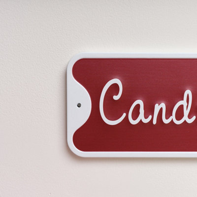 Melody Maison Red and White Candy Cane Lane Decorative Sign