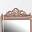 Melody Maison Rose Gold Pink Ornate Dressing Table Triple Mirror