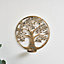 Melody Maison Round Antique Gold Tree of Life Candle Wall Sconce