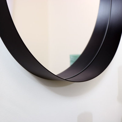 Melody Maison Round Black Framed Mirror 50cm x 50cm