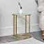 Melody Maison Round Gold & Glass Side Table