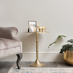 Melody Maison Round Gold Metal Side Table