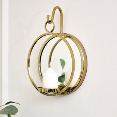 Mirrored Candle Wall Sconce