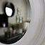 Melody Maison Round Vintage White Wall Mirror 60cm x 60cm