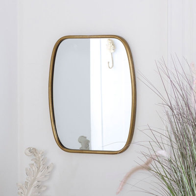Melody Maison Rustic Gold Framed Mirror 40cm x 48.5cm
