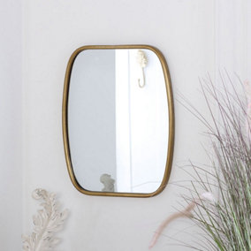 Melody Maison Rustic Gold Framed Mirror 40cm x 48.5cm