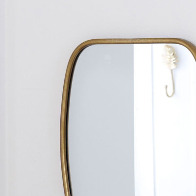 Melody Maison Rustic Gold Framed Mirror 40cm x 48.5cm