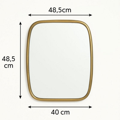 Melody Maison Rustic Gold Framed Mirror 40cm x 48.5cm