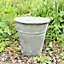 Melody Maison Rustic Grey Metal Bucket Planter Pot