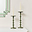 Melody Maison Set of 2 Green Candle Holders