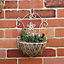 Melody Maison Set of 2 Ornate Antique Cream Wall Planters