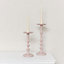 Melody Maison Set of 2 Pink Candle Holders