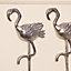 Melody Maison Set of 3 Silver Flamingo Wall Hooks