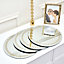 Melody Maison Set of 4 Gold Laurel Leaf Mirrored Placemats