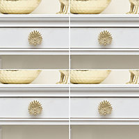 Melody Maison Set of 4 Gold Palm Leaf Drawer Knobs