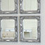 Melody Maison Set of 4 Ornate Silver Wall Mirrors With Bevelled Glass