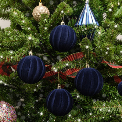 XL Navy Ruffles Bauble main image 0