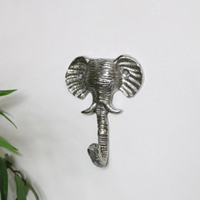 Melody Maison Silver Elephant Head Wall Hook