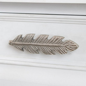 Melody Maison Silver Feather Drawer Knob