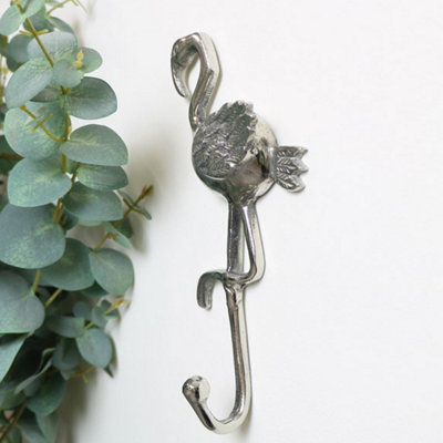 Melody Maison Silver Flamingo Wall Hook