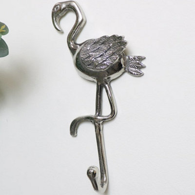 Melody Maison Silver Flamingo Wall Hook