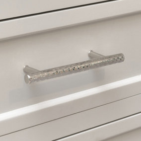 Melody Maison Silver Metal Hammered Bar Pull Drawer Handle