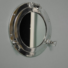 Melody Maison Silver Metal Porthole Mirror 28cm x 28cm