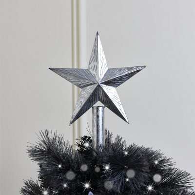 Melody Maison Silver Metal Star Tree Topper - 27cm | DIY at B&Q
