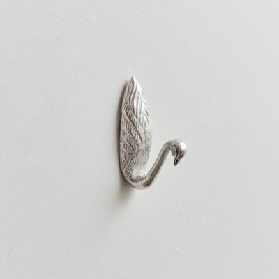 Melody Maison Silver Metal Swan Wall Hook