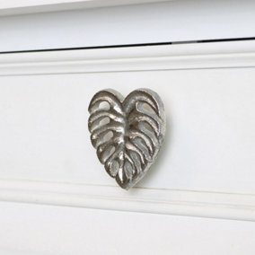 Melody Maison Silver Monstera Leaf Drawer Knob