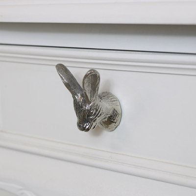 Melody Maison Silver Rabbit Head Drawer Knob