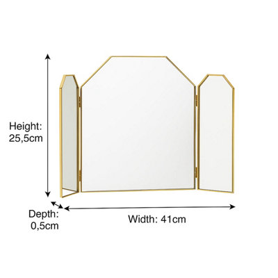 gold triple dressing table mirror Versailles Triple Mirror Dressing Table