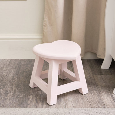 Wooden heart deals stool