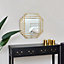 Melody Maison Square Gold Art Deco Fan Wall Mirror 55cm x 55cm