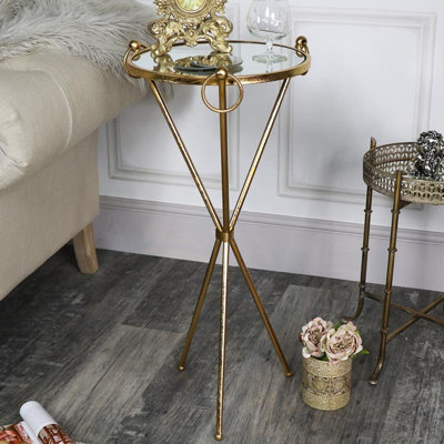 Tall mirrored lamp hot sale table