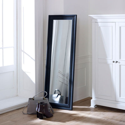 Melody Maison Tall Black Full Length Mirror 47cm x 142cm