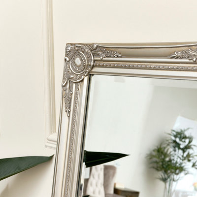 Melody Maison Tall Champagne Silver Wall Mirror 47cm x 142cm