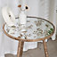 Melody Maison Tall Round Vintage Gold Printed Mirrored Side Table
