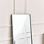 Melody Maison Tall Silver Thin Framed Wall / Floor / Leaner Mirror 47cm x 142cm