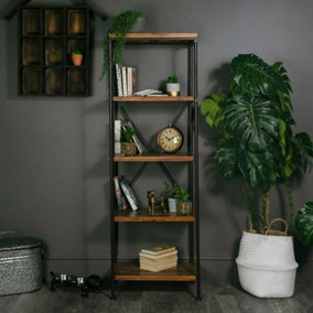 Melody Maison Tall Slim Industrial Shelving Unit