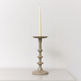 Melody Maison Taupe Candle Holder - 26.5cm